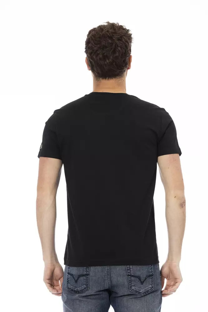 Trussardi Action Black Cotton Men T-Shirt -   -  Trussardi Action.