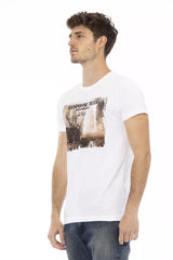 Trussardi Action White Cotton Men T-Shirt -   -  Trussardi Action.