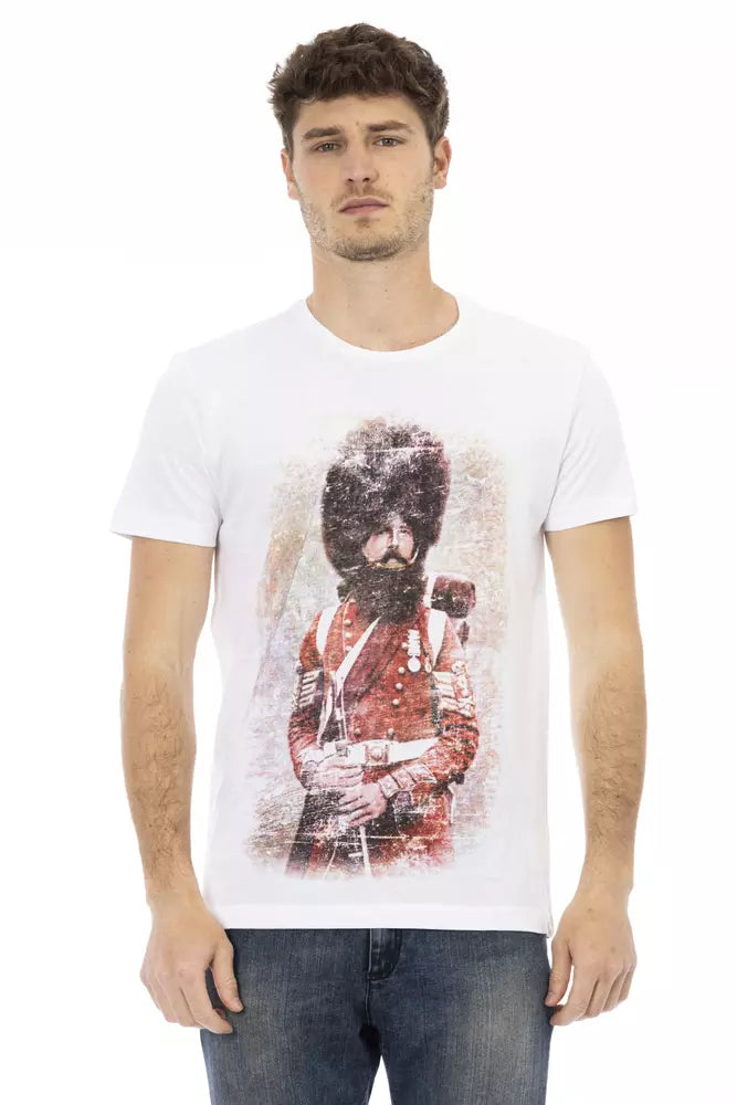 Trussardi Action White Cotton Men T-Shirt -   -  Trussardi Action.