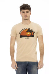 Trussardi Action Beige Cotton Men T-Shirt -   -  Trussardi Action.