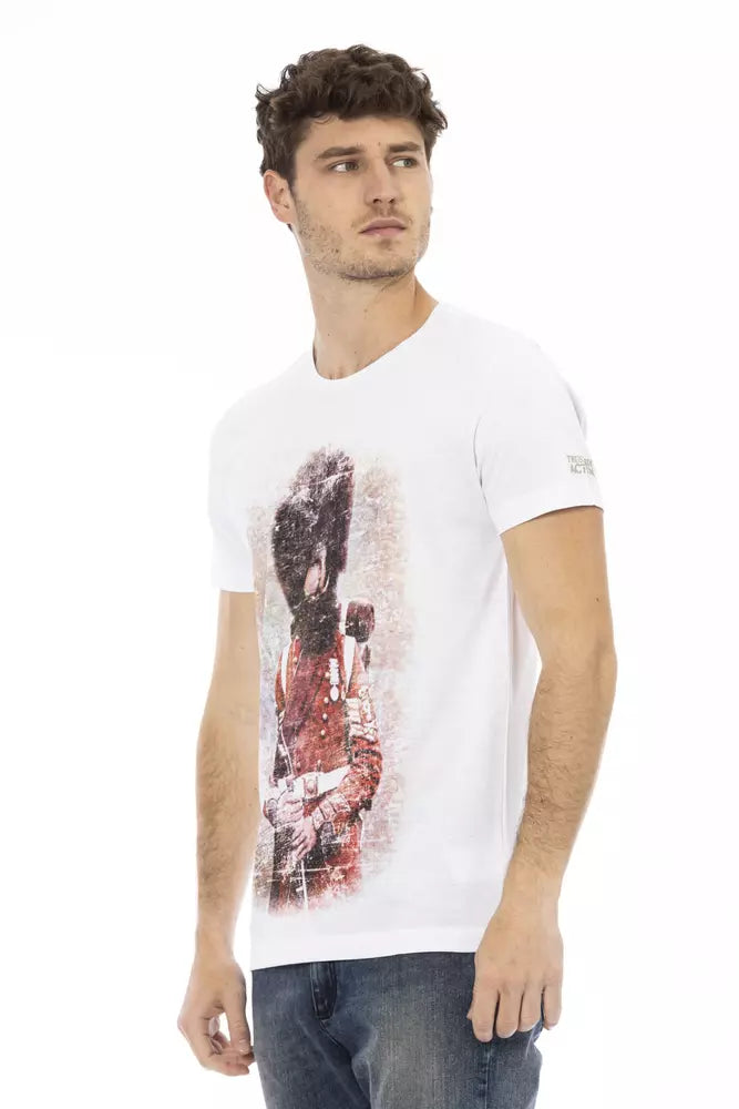 Trussardi Action White Cotton Men T-Shirt -   -  Trussardi Action.