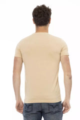 Trussardi Action Beige Cotton Men T-Shirt -   -  Trussardi Action.