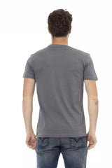 Trussardi Action Gray Cotton Men T-Shirt -   -  Trussardi Action.