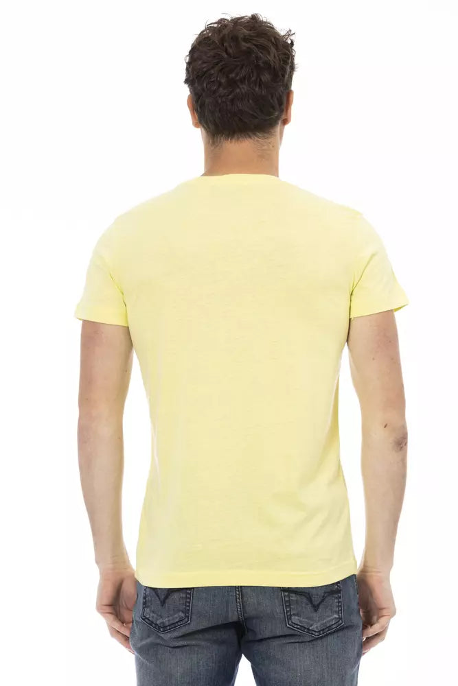 Trussardi Action Yellow Cotton Men T-Shirt -   -  Trussardi Action.