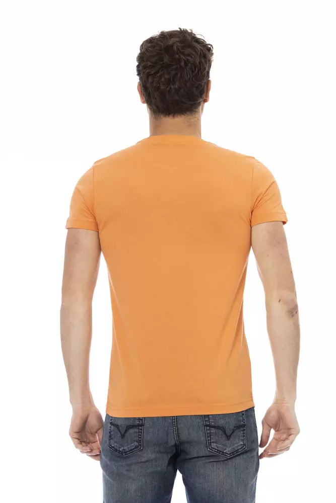 Trussardi Action Orange Cotton Men T-Shirt -   -  Trussardi Action.