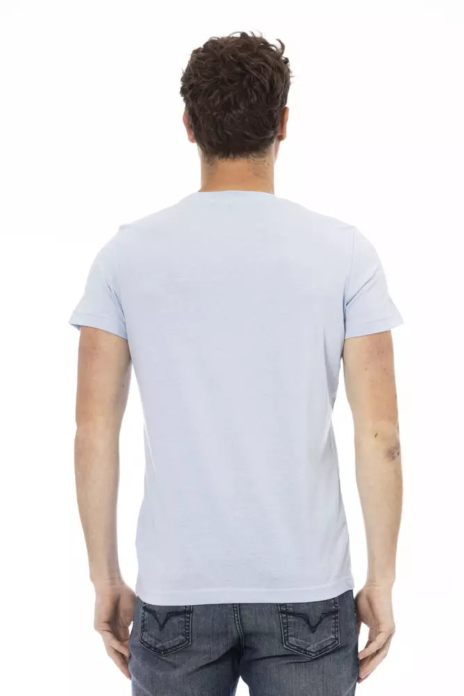 Trussardi Action Light Blue Cotton Men T-Shirt -   -  Trussardi Action.