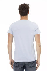 Trussardi Action Light Blue Cotton Men T-Shirt -   -  Trussardi Action.