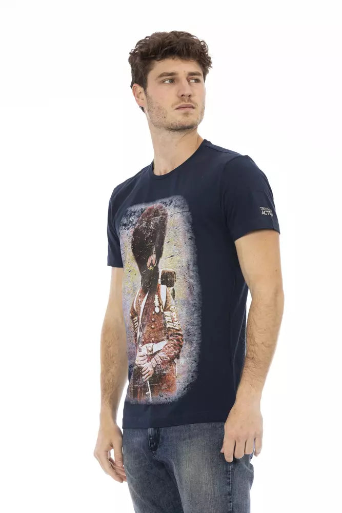 Trussardi Action Blue Cotton Men T-Shirt -   -  Trussardi Action.