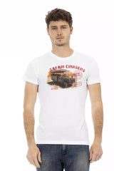 Trussardi Action White Cotton Men T-Shirt -   -  Trussardi Action.