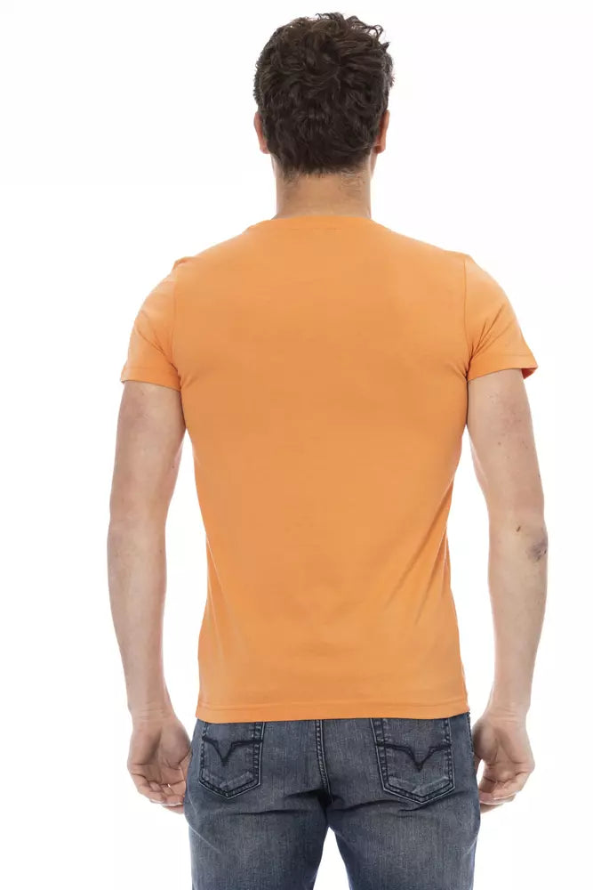 Trussardi Action Orange Cotton Men T-Shirt -   -  Trussardi Action.