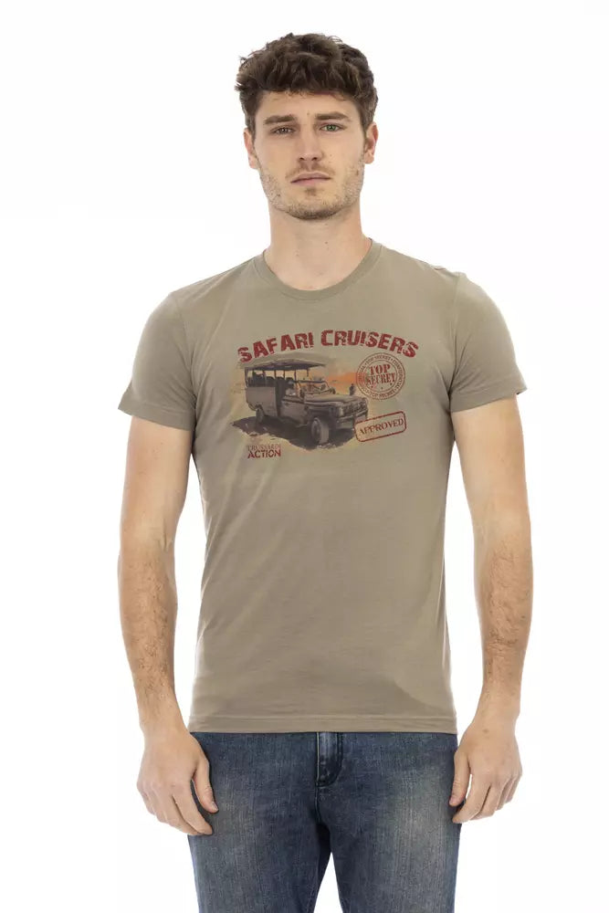 Trussardi Action Green Cotton Men T-Shirt -   -  Trussardi Action.