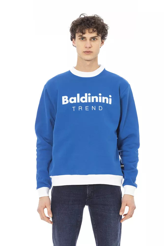 Baldinini Trend Blue Cotton Men Sweater -   -  Baldinini Trend.