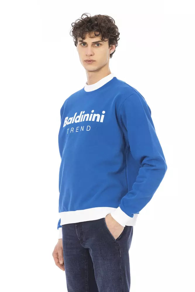 Baldinini Trend Blue Cotton Men Sweater -   -  Baldinini Trend.