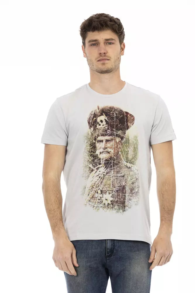 Trussardi Action Gray Cotton Men T-Shirt -   -  Trussardi Action.