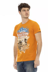 Trussardi Action Orange Cotton Men T-Shirt -   -  Trussardi Action.