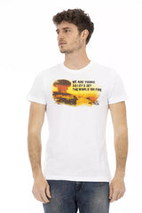 Trussardi Action White Cotton Men T-Shirt -   -  Trussardi Action.