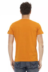 Trussardi Action Orange Cotton Men T-Shirt -   -  Trussardi Action.