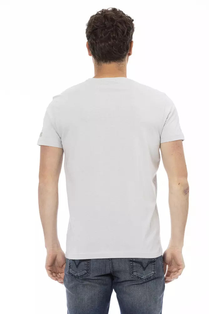 Trussardi Action Gray Cotton Men T-Shirt -   -  Trussardi Action.
