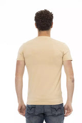 Trussardi Action Beige Cotton Men T-Shirt -   -  Trussardi Action.