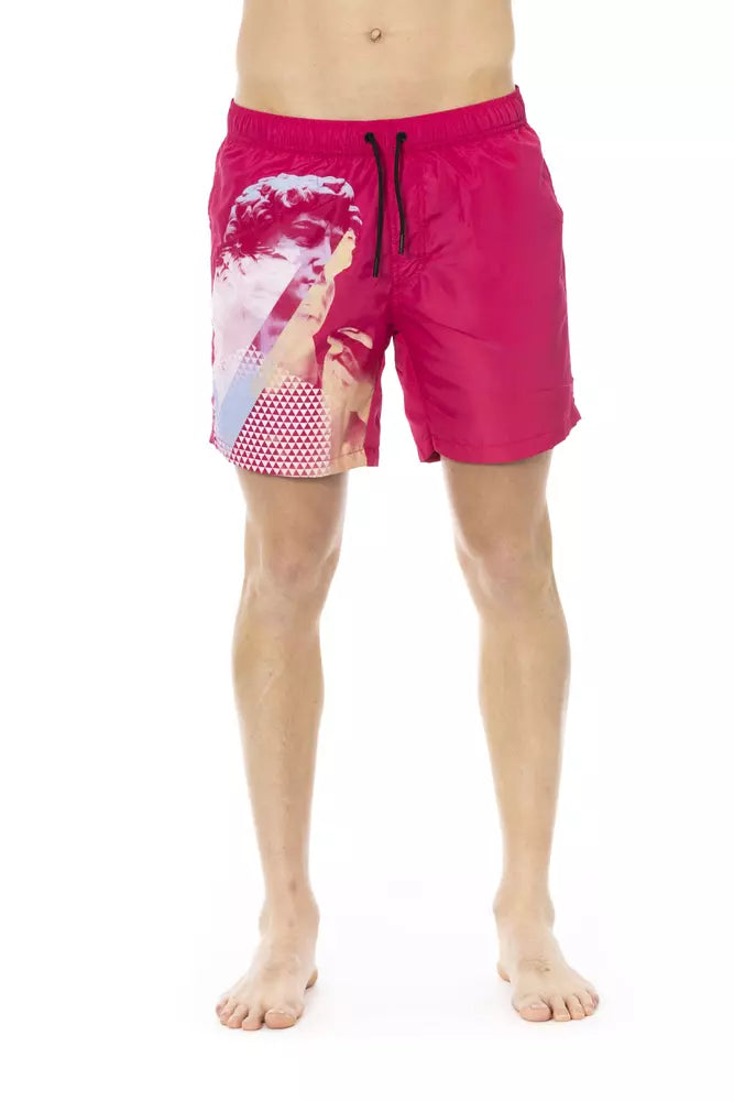Bikkembergs Fuchsia Polyester Men Swim Short -   -  Bikkembergs.