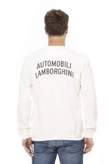 Automobili Lamborghini White Cotton Men's Sweater -   -  Automobili Lamborghini.