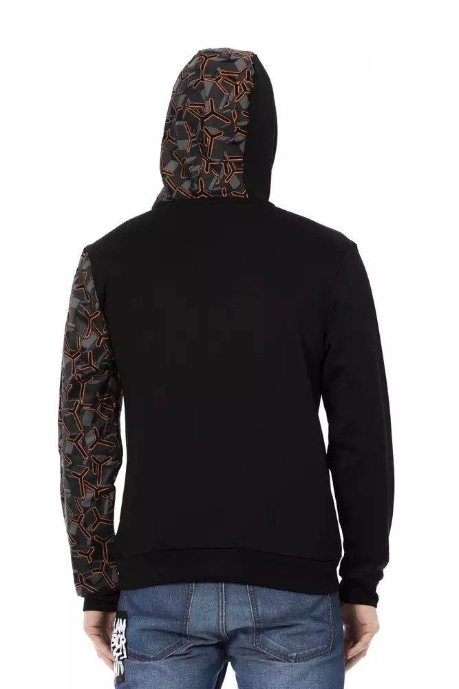 Automobili Lamborghini Black Cotton Men's Hooded Sweater -   -  Automobili Lamborghini.