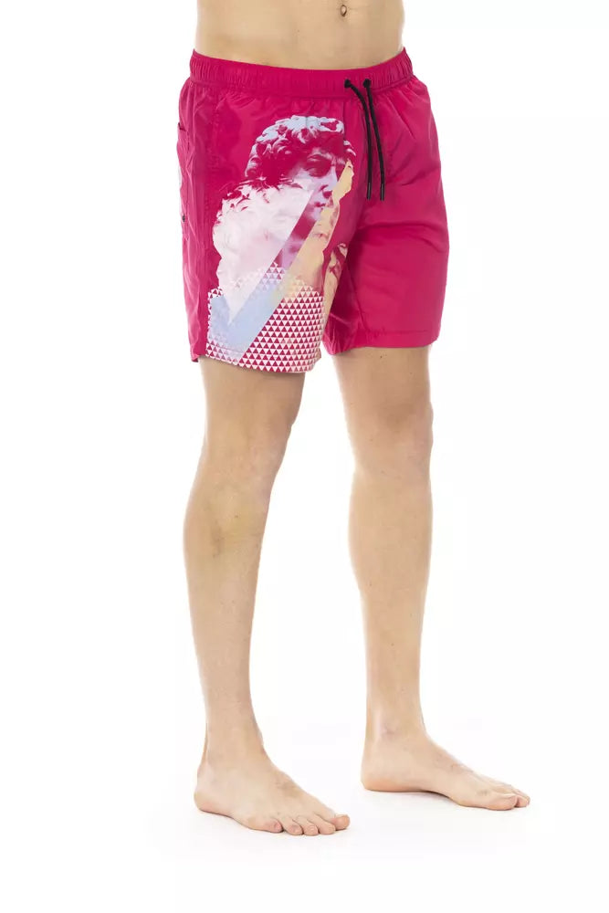 Bikkembergs Fuchsia Polyester Men Swim Short -   -  Bikkembergs.