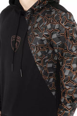 Automobili Lamborghini Black Cotton Men's Hooded Sweater -   -  Automobili Lamborghini.