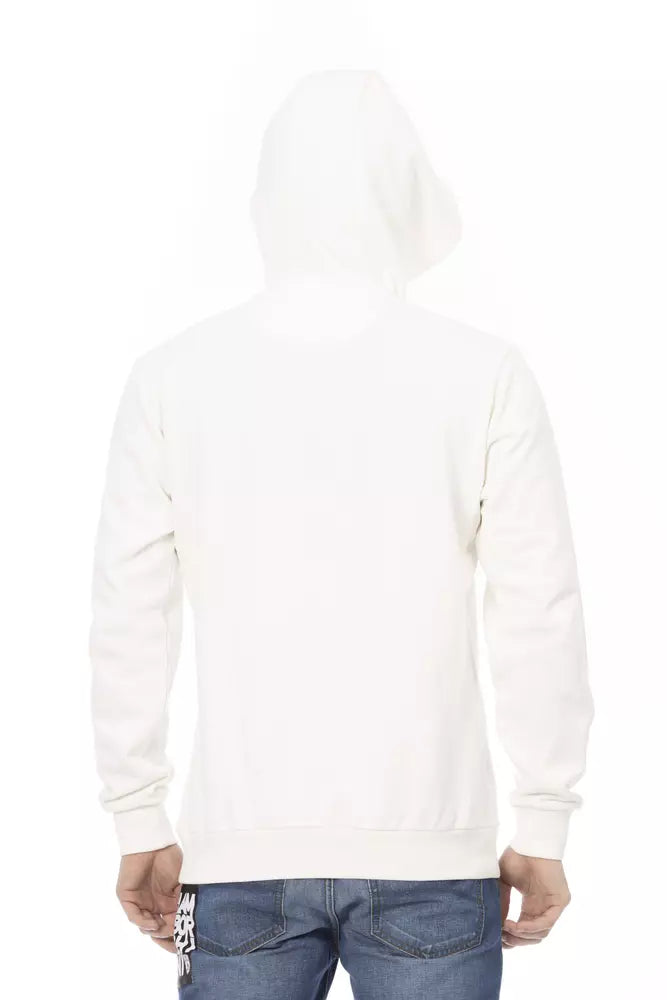 Automobili Lamborghini White Cotton Men Sweater with Pockets -   -  Automobili Lamborghini.