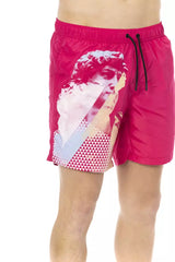 Bikkembergs Fuchsia Polyester Men Swim Short -   -  Bikkembergs.