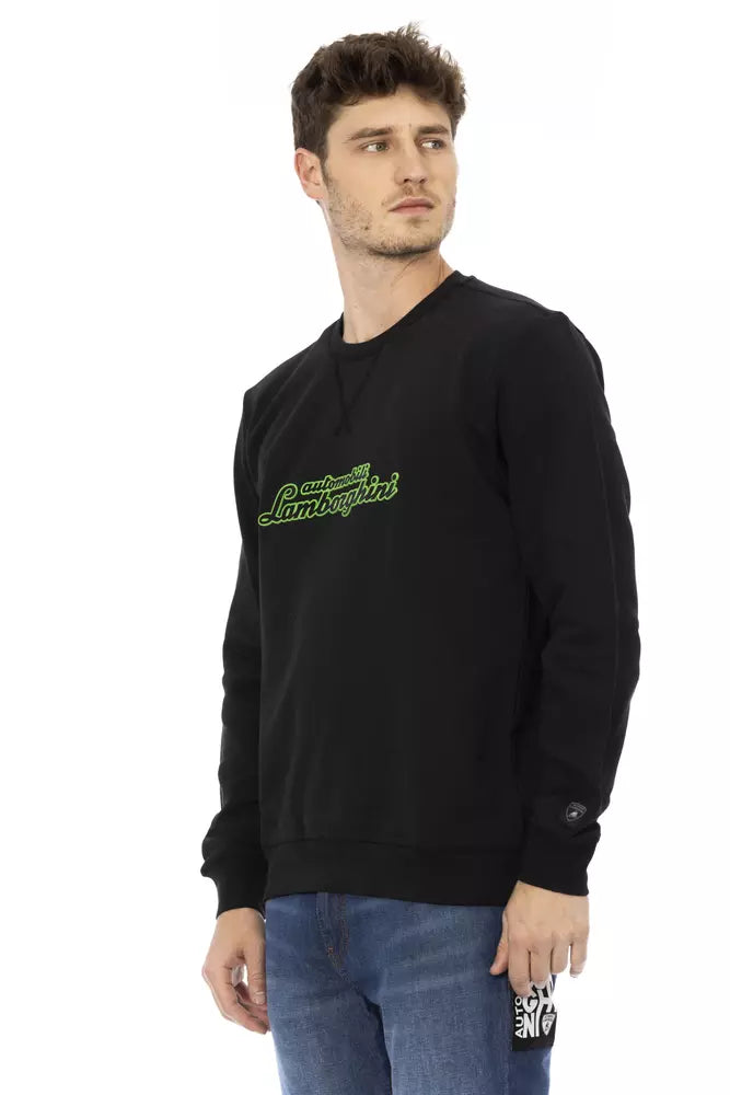 Automobili Lamborghini Black Cotton Men Sweater -   -  Automobili Lamborghini.