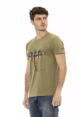 Trussardi Action Green Cotton Men T-Shirt -   -  Trussardi Action.
