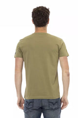 Trussardi Action Green Cotton Men T-Shirt -   -  Trussardi Action.