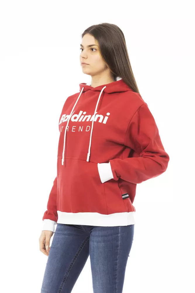 Baldinini Trend Red Cotton Women's Hoodie -   -  Baldinini Trend.