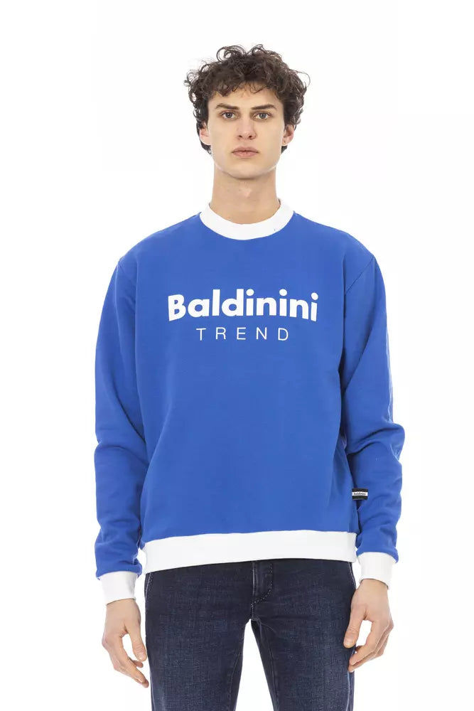 Baldinini Trend Blue Cotton Men Sweater -   -  Baldinini Trend.