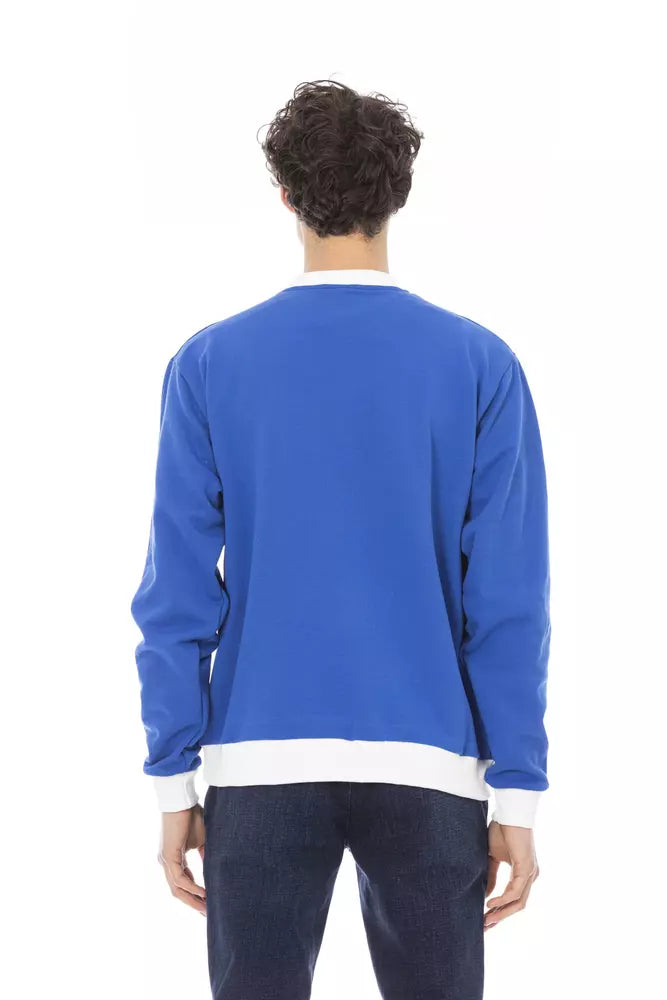 Baldinini Trend Blue Cotton Men Sweater -   -  Baldinini Trend.