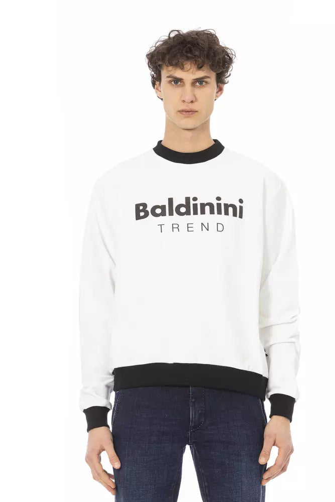 Baldinini Trend White Cotton Men Sweater -   -  Baldinini Trend.