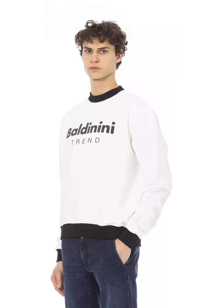 Baldinini Trend White Cotton Men Sweater -   -  Baldinini Trend.