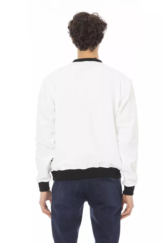 Baldinini Trend White Cotton Men Sweater -   -  Baldinini Trend.