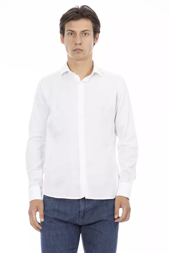 Baldinini Trend White Cotton Men Shirt -   -  Baldinini Trend.
