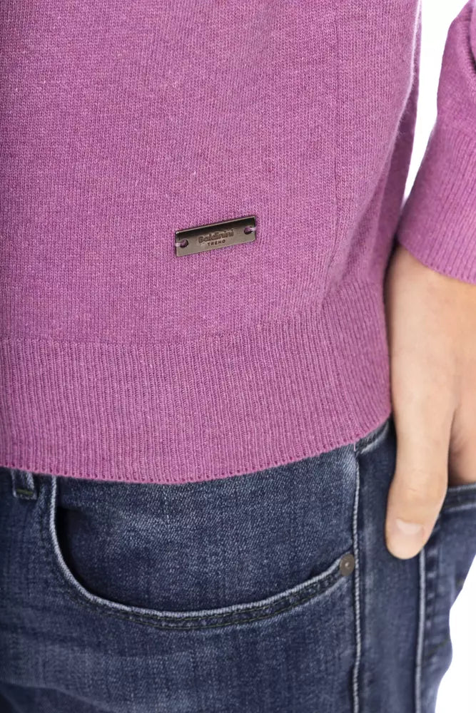 Baldinini Trend Purple Wool Men Sweater -   -  Baldinini Trend.
