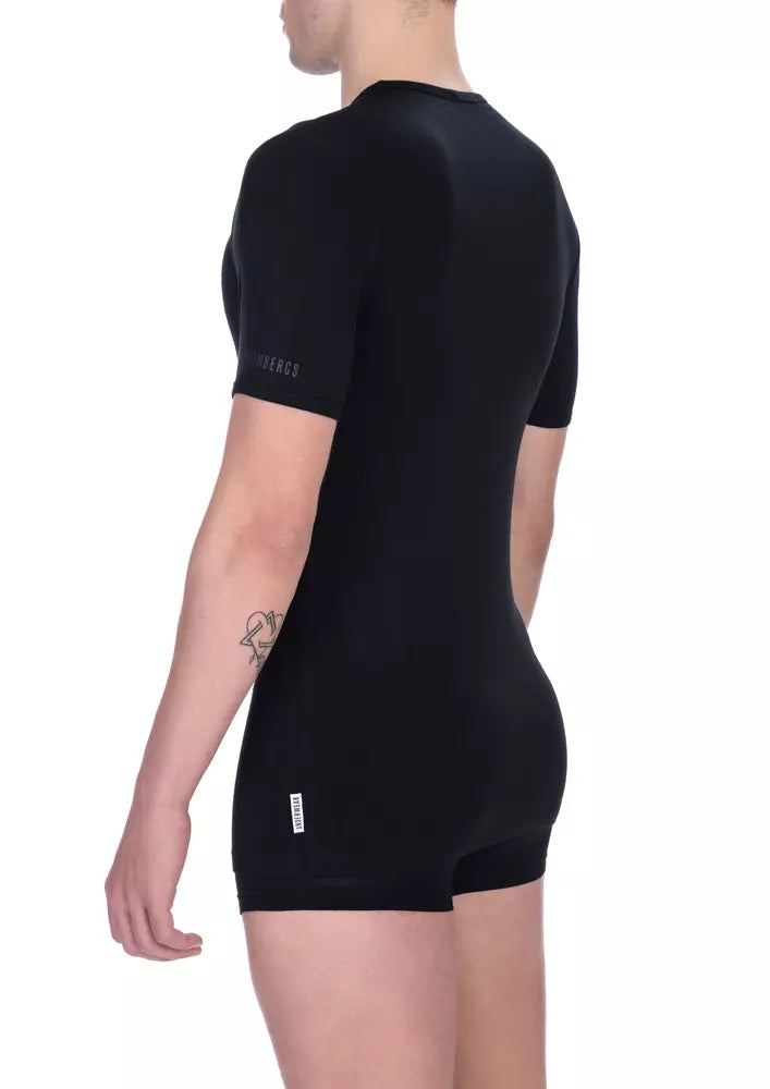 Bikkembergs Black Viscose Men T-Shirt -   -  Bikkembergs.