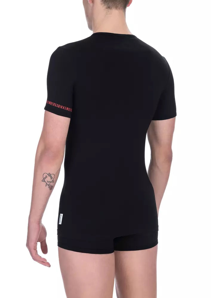 Bikkembergs Black Cotton Men T-Shirt -   -  Bikkembergs.