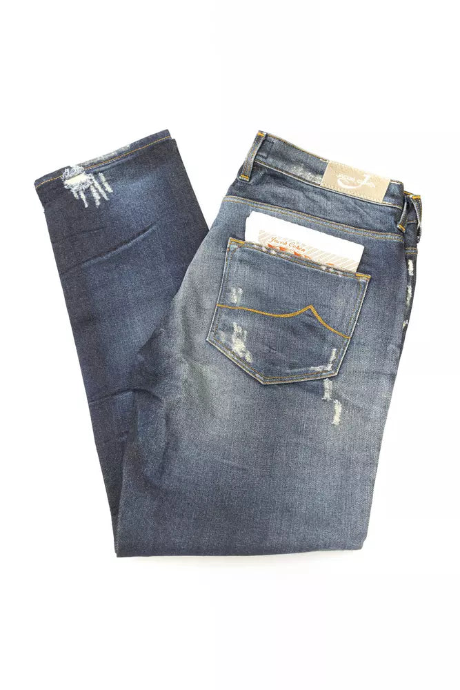 Jacob Cohen Blue Cotton Women's Jeans with Pony Skin Label -   -  Jacob Cohen.