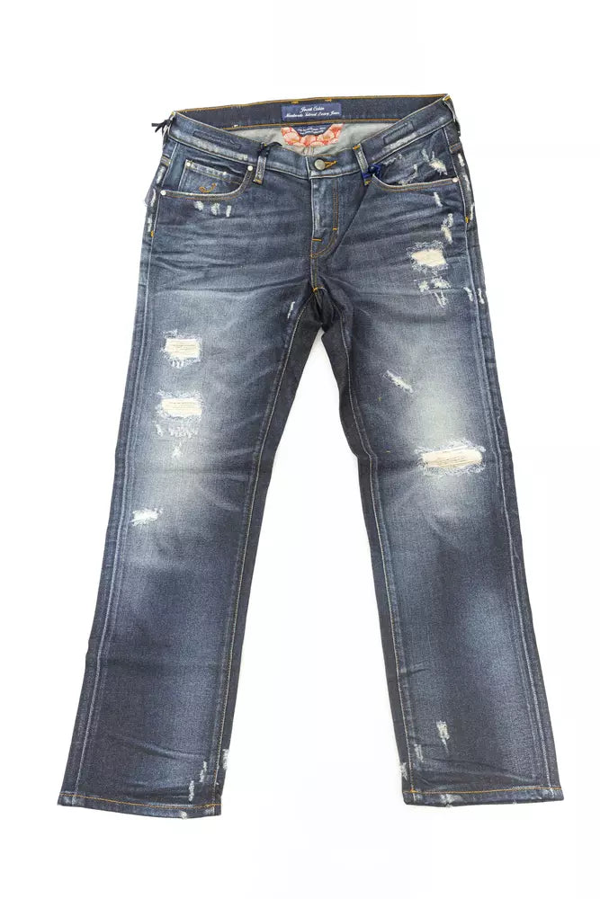 Jacob Cohen Blue Cotton Women's Jeans with Pony Skin Label -   -  Jacob Cohen.