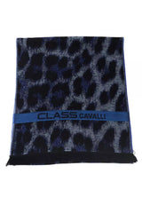 Cavalli Class Blue Wool Men Scarf -   -  Cavalli Class.