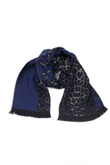 Cavalli Class Blue Wool Men Scarf -   -  Cavalli Class.