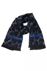 Cavalli Class Blue Wool Men Scarf -   -  Cavalli Class.