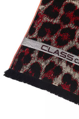 Cavalli Class Burgundy Wool Men Scarf -   -  Cavalli Class.
