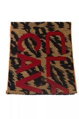 Cavalli Class Brown Wool Men Scarf -   -  Cavalli Class.